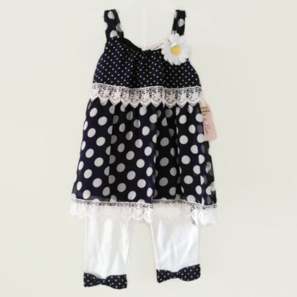 Little Lass 2-piece Polka Dot Skimmer Set - Picture 1 of 8
